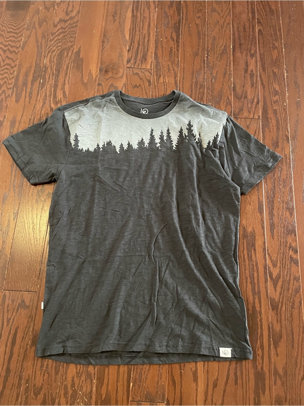 Ten Tree 10 Tree Men’s T Shirt Large Black Graphic Forest Crewneck Shirt